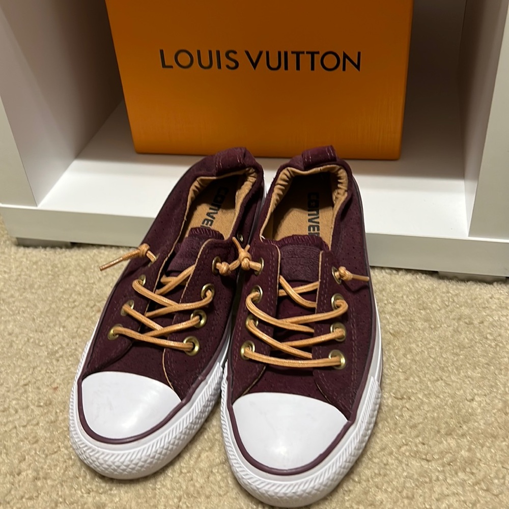 Maroon Suede Converse - image 1